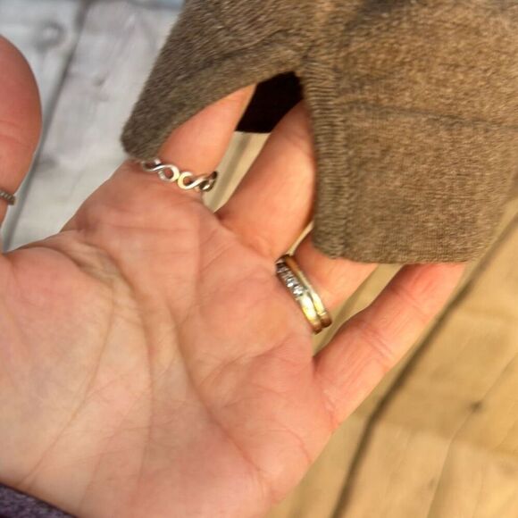 Tommy Bahama Brown Sweater T40057 Island Luxe Half Zip Size L 5% Cashmere - Picture 4 of 7